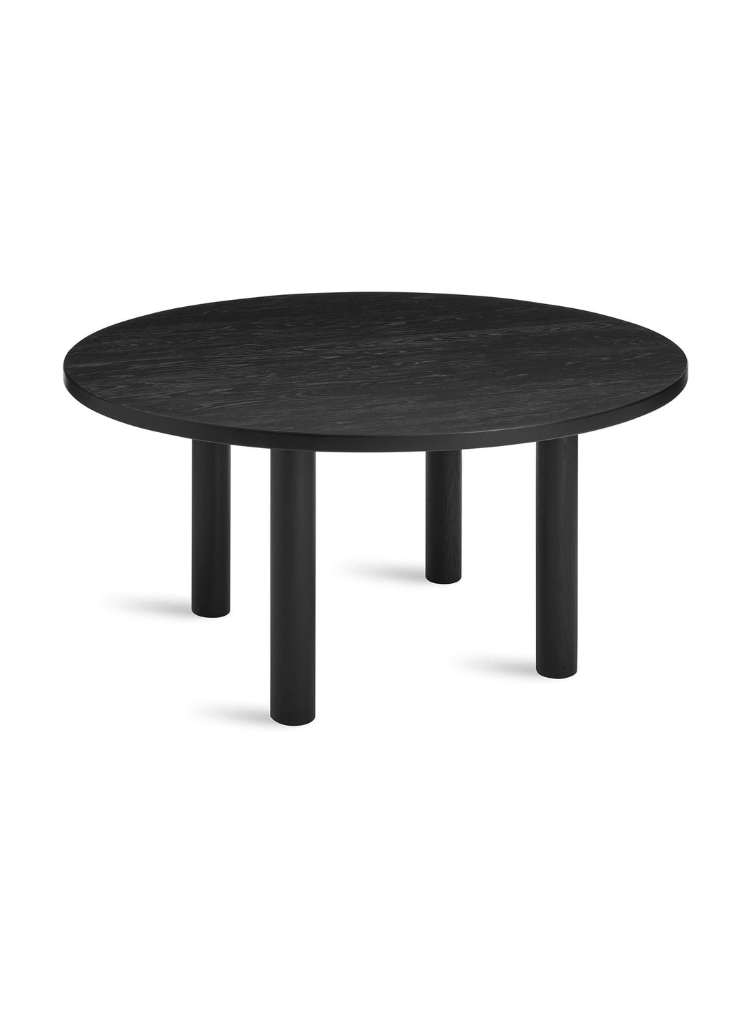 Table ronde Good Times de Blu Dot : design fort, proportions harmonieuses. frêne noir