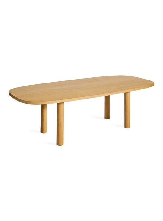 Table à manger Blu Dot Good Times : une table rectangulaire en bois au design contemporain. chene blanc