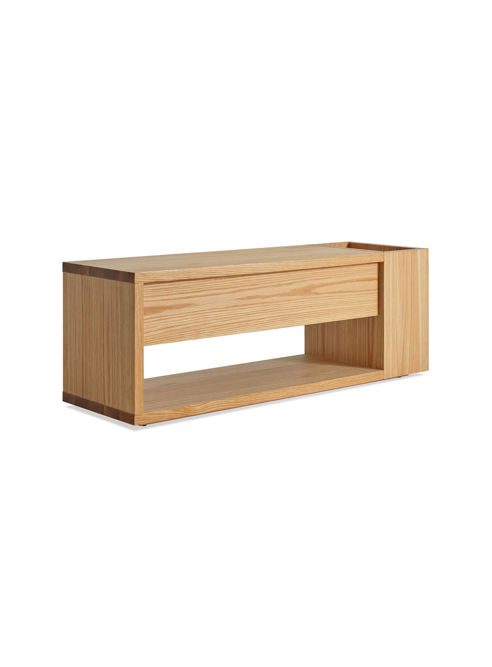 Banc Go Forth Blu Dot : banc design, bois et rangement pratique. chene blanc