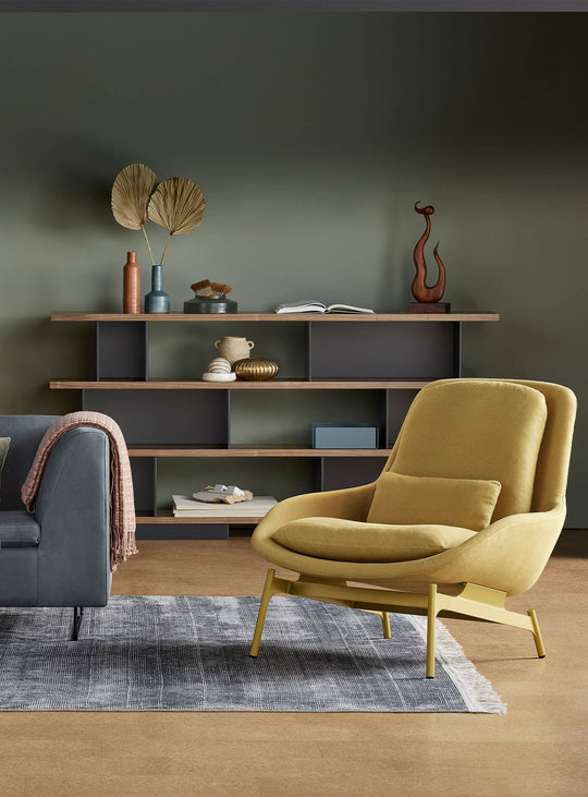 Blu Dot Happy Day 4, étagère contemporaine au style épuré. noir, chene