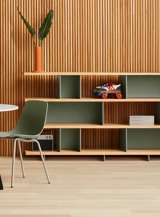 Blu Dot Happy Day 4, équilibre subtil entre chaleur et modernité. vert, chene