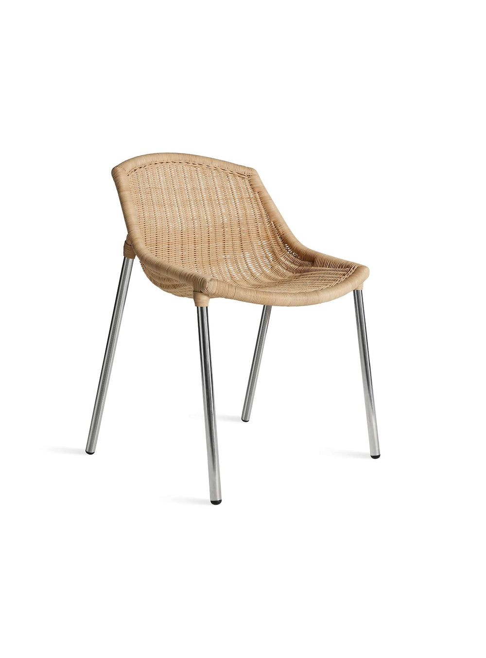 Chaise Hint Blu Dot, assise artisanale en rotin naturel pour salle à manger moderne. naturel