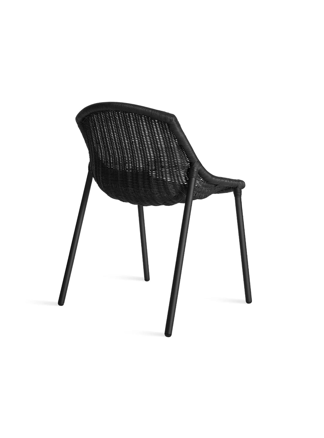 Chaise Hint Blu Dot, assise confortable au look artisanal et moderne. noir