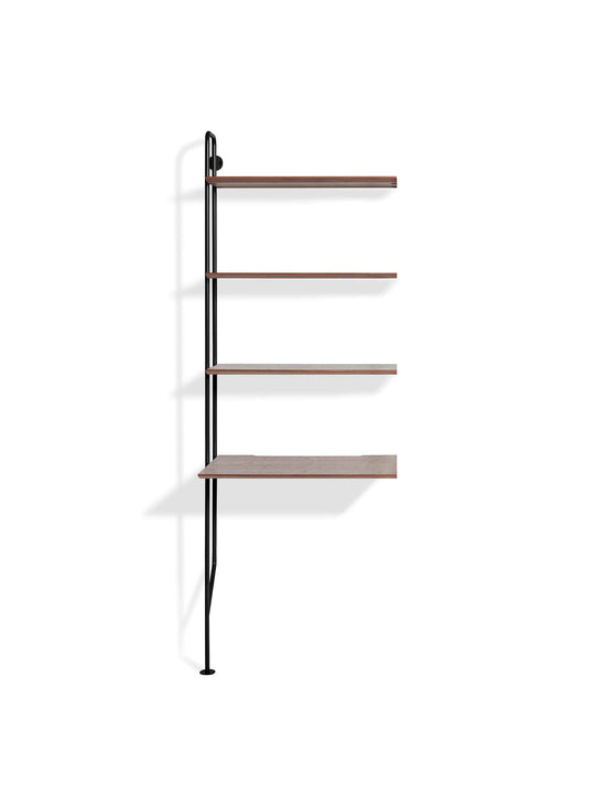 Extension de bibliothèque Hitch Add-on de Blu Dot : style moderne et pratique. Noir et noyer.