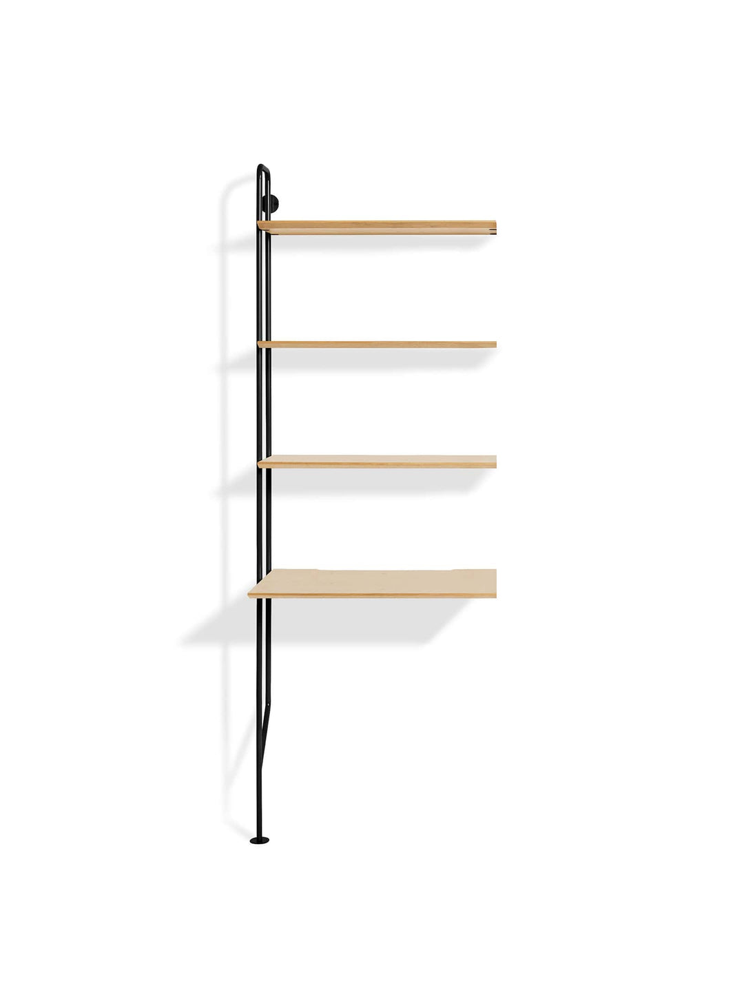 Blu Dot Hitch Add-on : extension élégante pour structurer vos murs. Noir et chêne blanc.