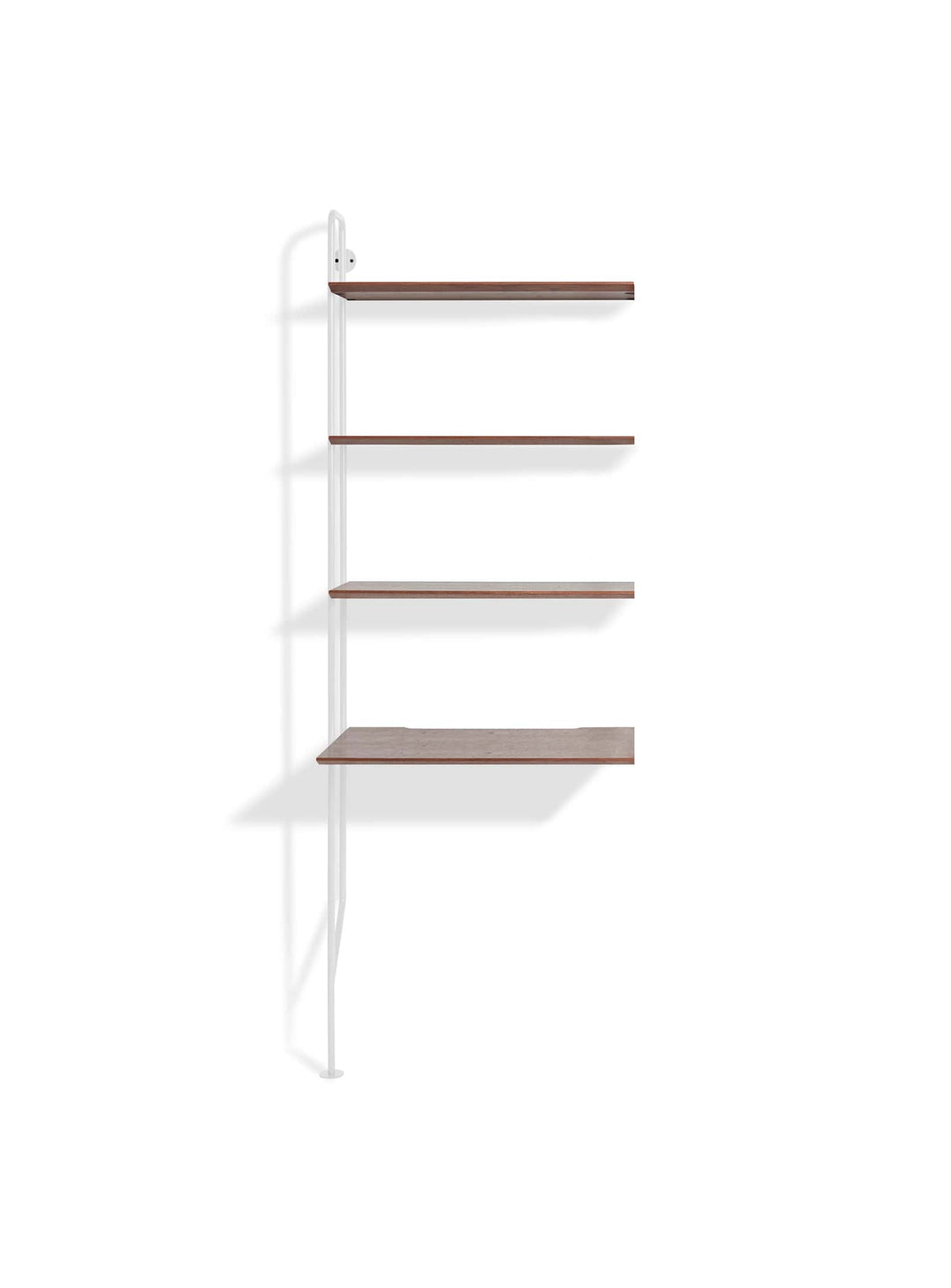 Blu Dot Hitch Add-on : extension modulable en bois et acier thermolaqué. Blanc et noyer.