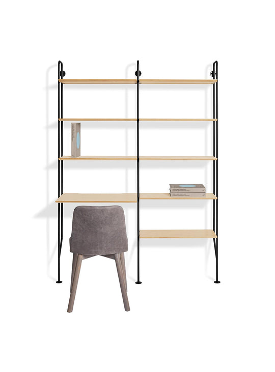 Blu Dot Hitch Add-on : extension qui combine design et fonctionnalité. Noir et chêne blanc.