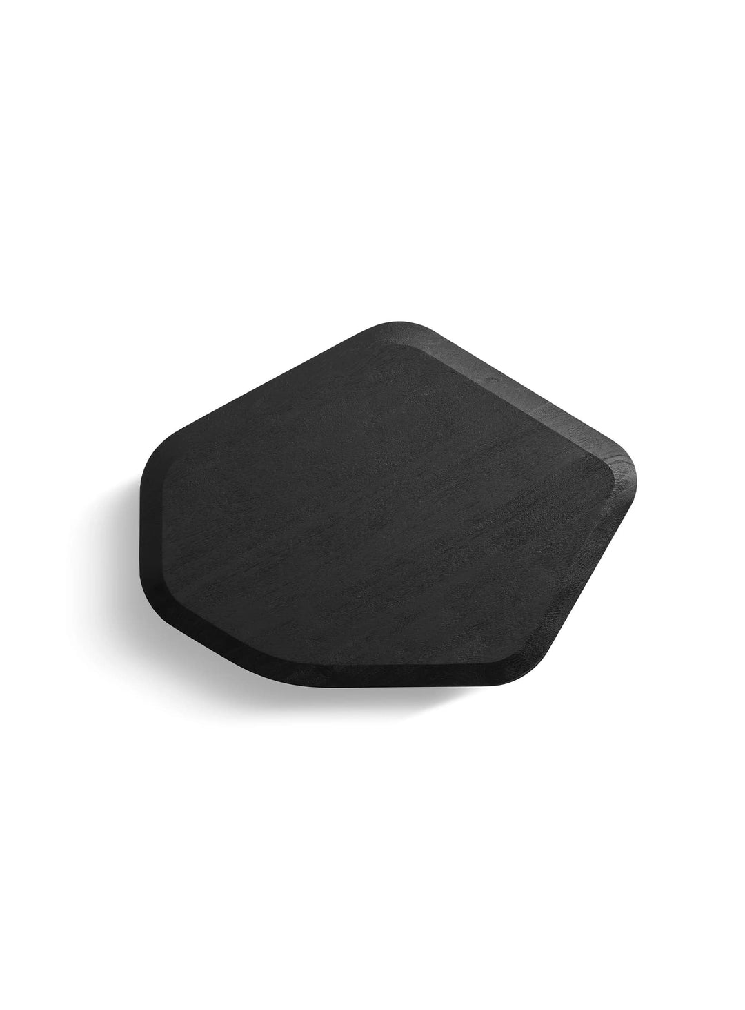 Table d'appoint Blu Dot Hoard disponible en deux hauteurs avec rangement intégré et design organique. noir