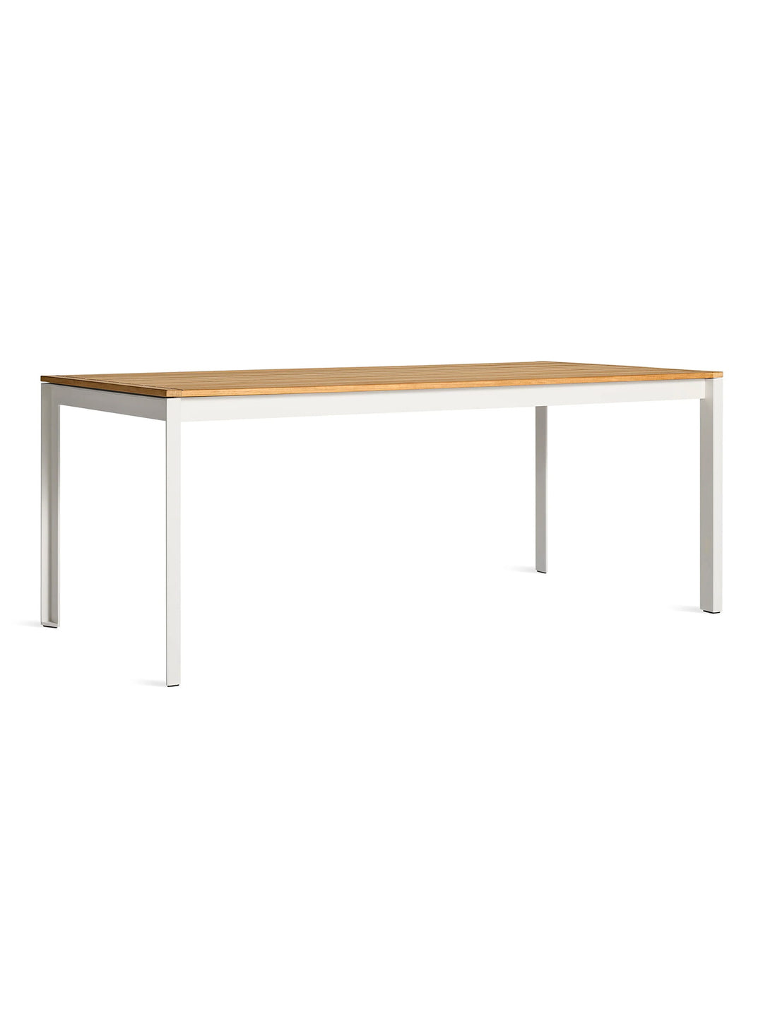 Table à dîner Hold Tight Blu Dot, table outdoor élégante au style minimaliste. blanc