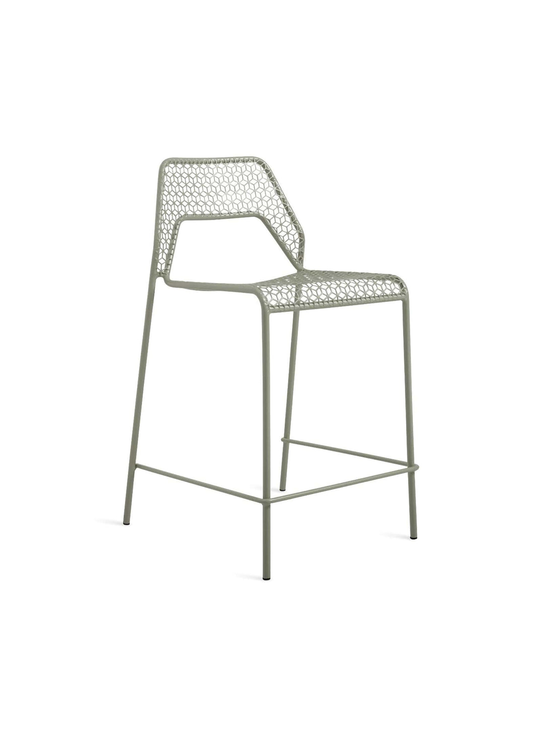 Tabouret de comptoir Hot Mesh de Blu Dot : style café revisité. Vert de gris.