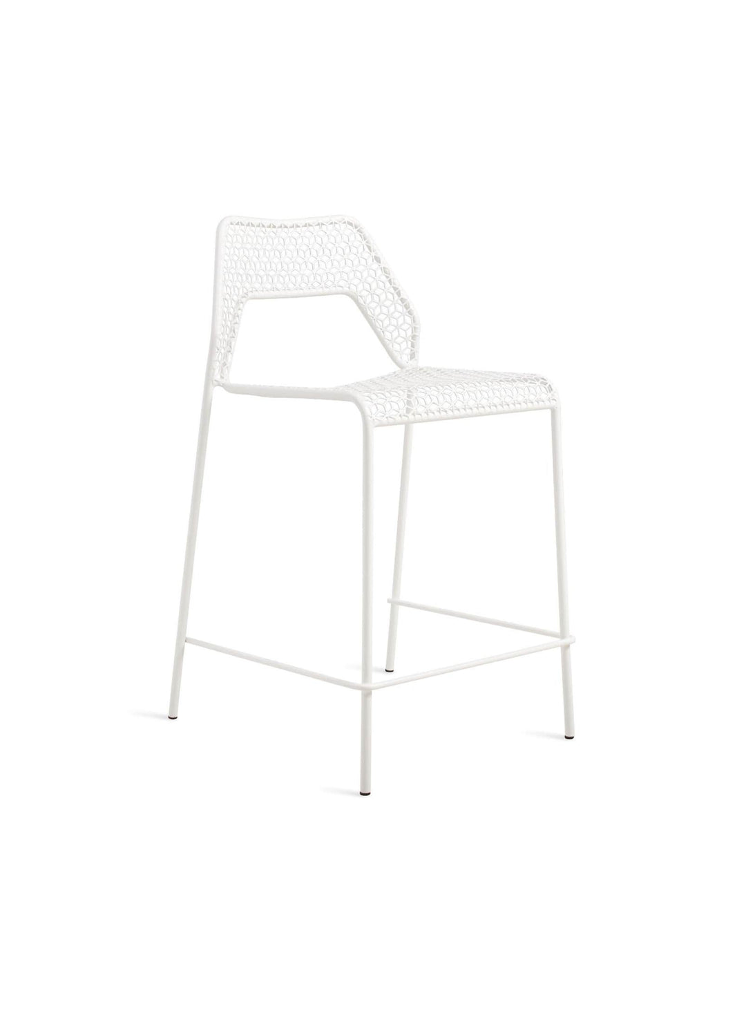 Blu Dot Hot Mesh : tabouret de comptoir en acier perforé unique. Blanc cassé.
