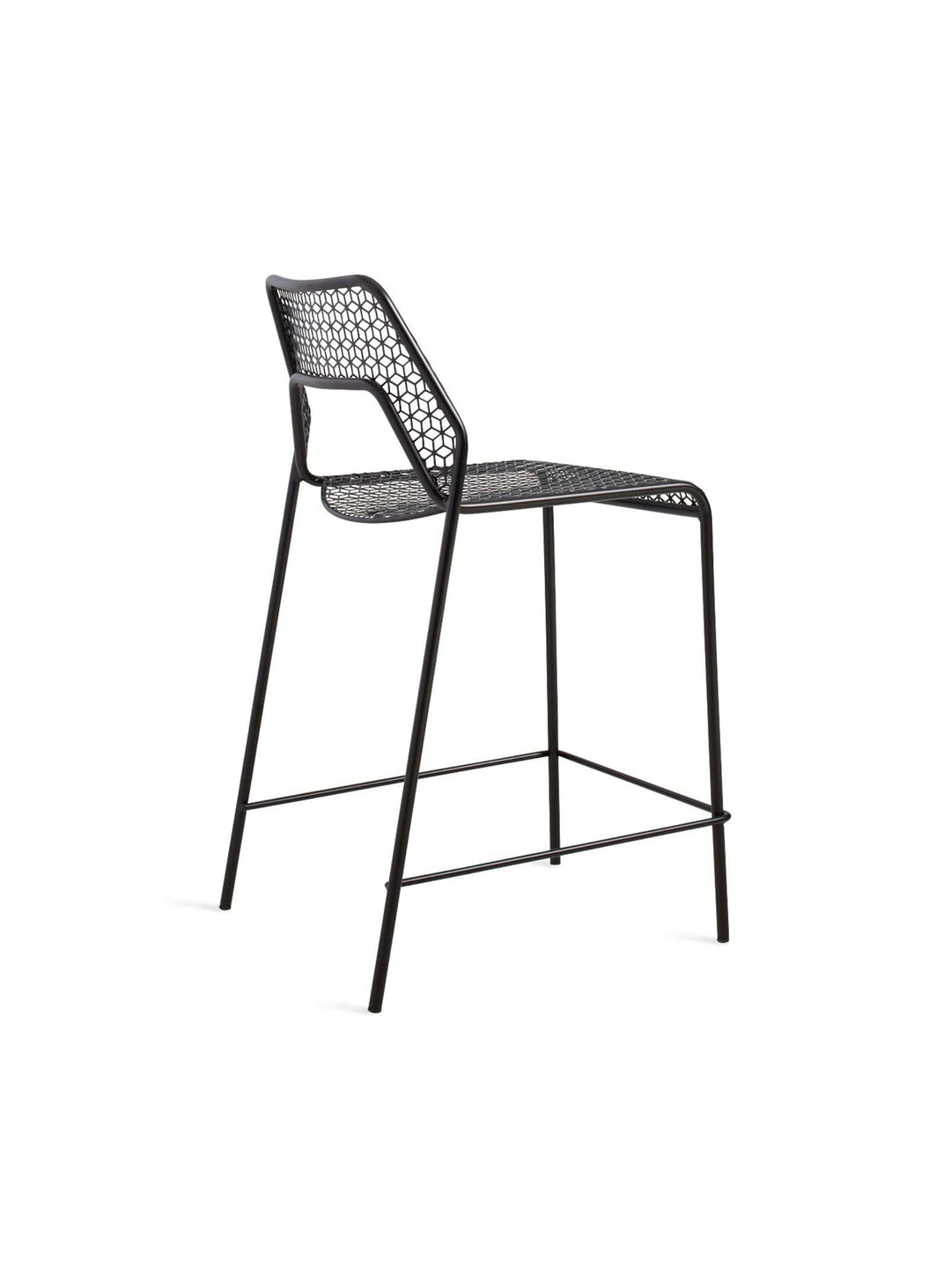 Tabouret de comptoir Hot Mesh de Blu Dot : idéal pour intérieur et terrasse. Noir.