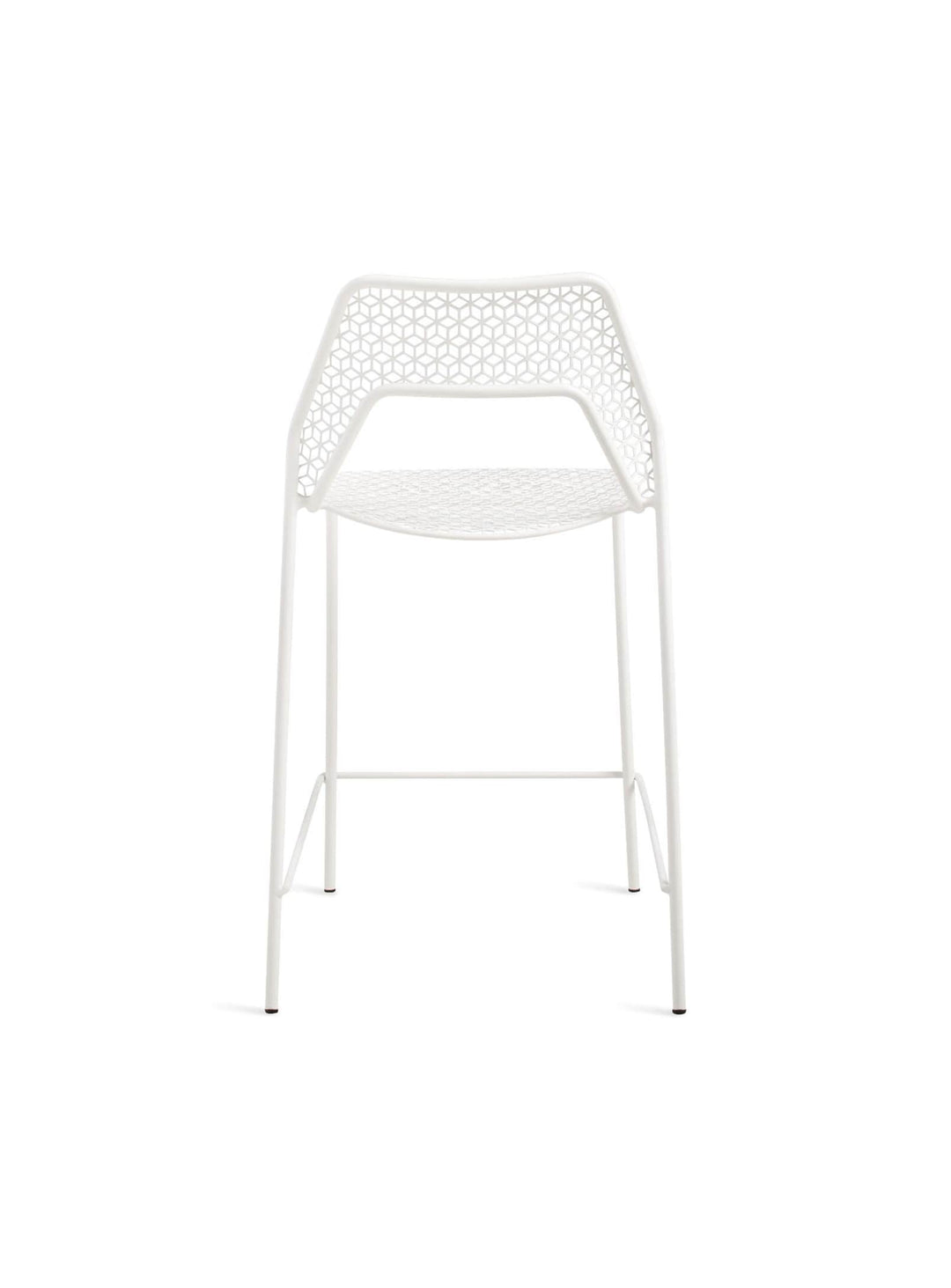 Tabouret de comptoir Hot Mesh de Blu Dot : silhouette élégante et durable. Blanc cassé.