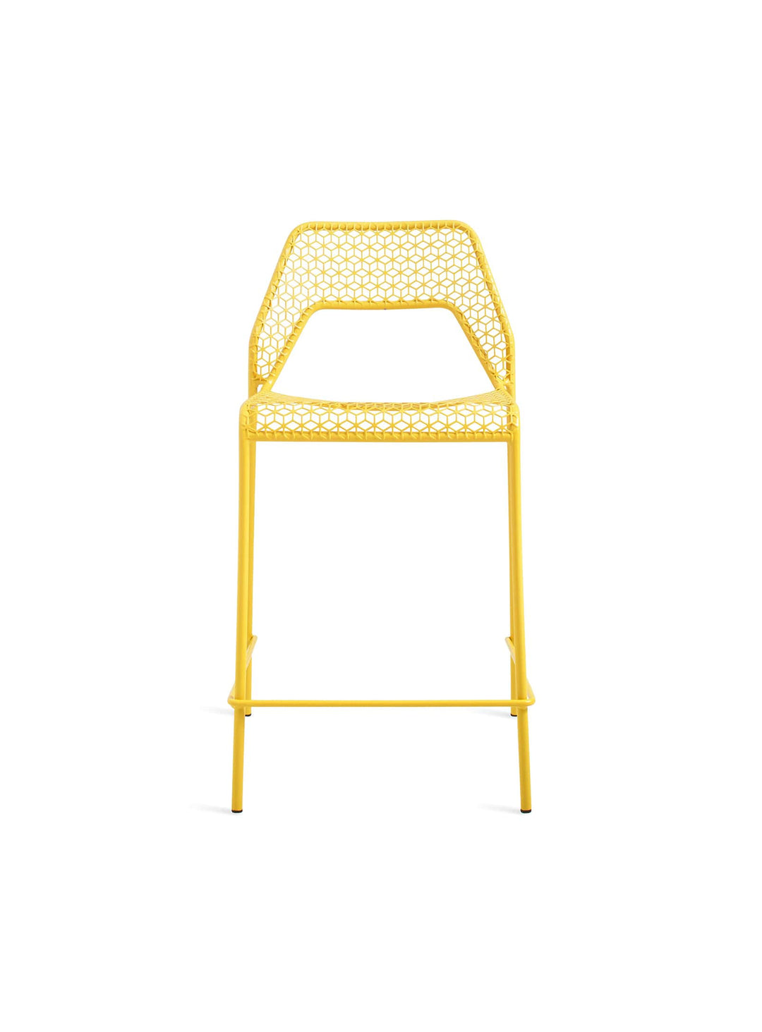 Blu Dot Hot Mesh : tabouret de comptoir empilable et anticorrosion. jaune.