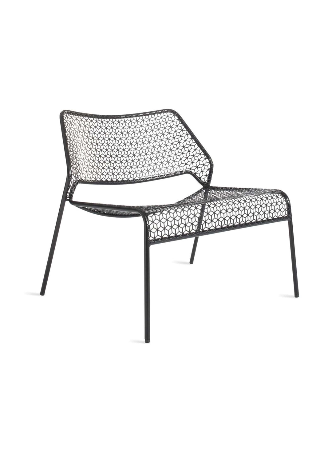 Chaise lounge Hot Mesh de Blu Dot : élégance et durabilité en extérieur. Noir.