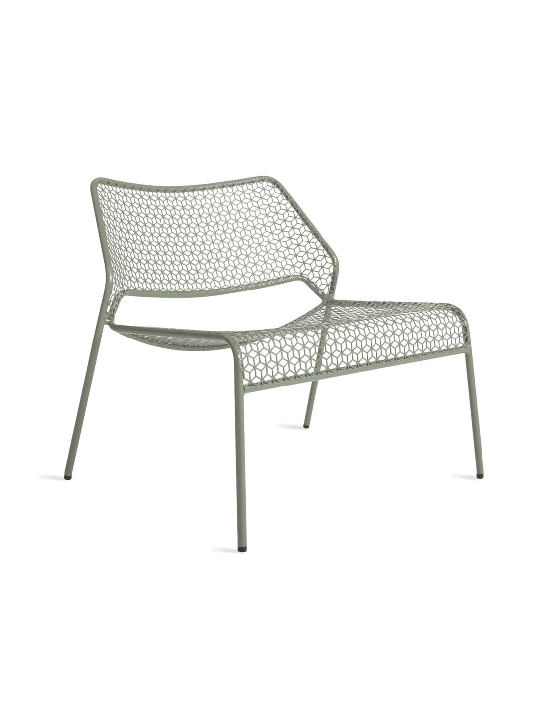 Chaise lounge Hot Mesh de Blu Dot : parfaite sous le soleil ou à l’ombre. vert de gris.