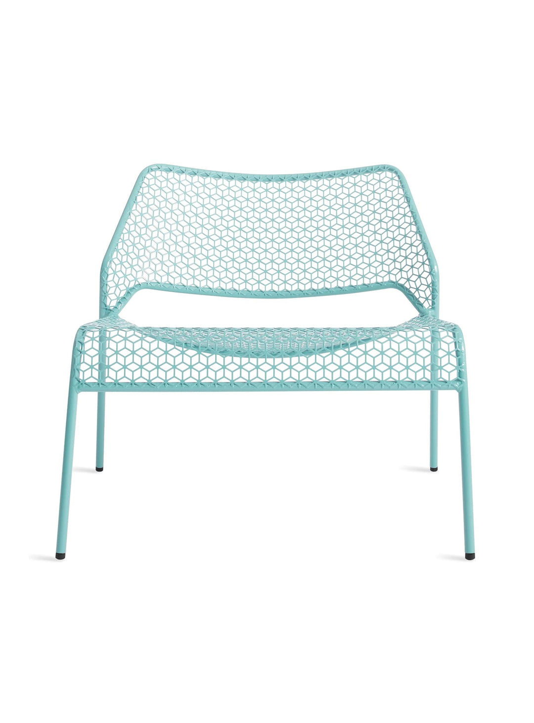 Blu Dot Hot Mesh : chaise lounge empilable avec patins protecteurs. Aqua.