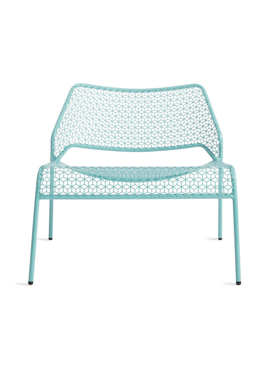 Blu Dot Hot Mesh : chaise lounge empilable avec patins protecteurs. Aqua.