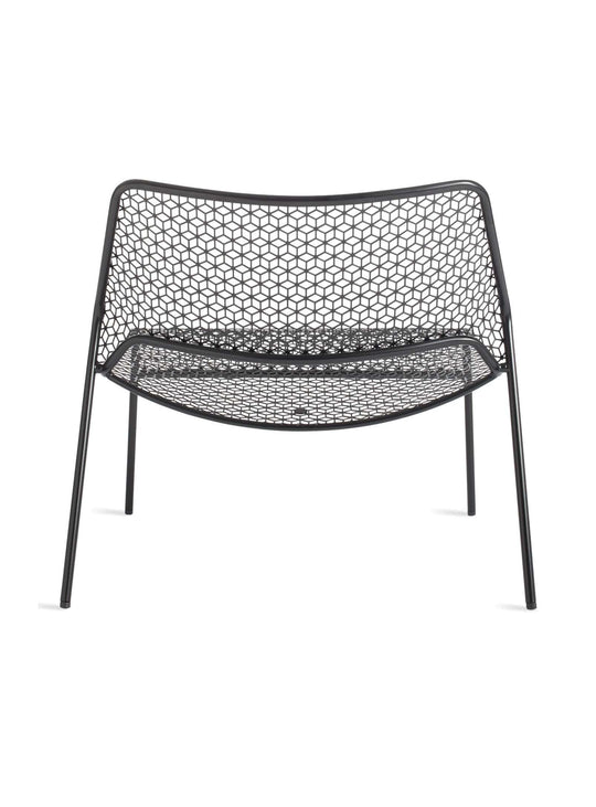 Chaise lounge Hot Mesh de Blu Dot : acier thermolaqué anticorrosion. Noir.