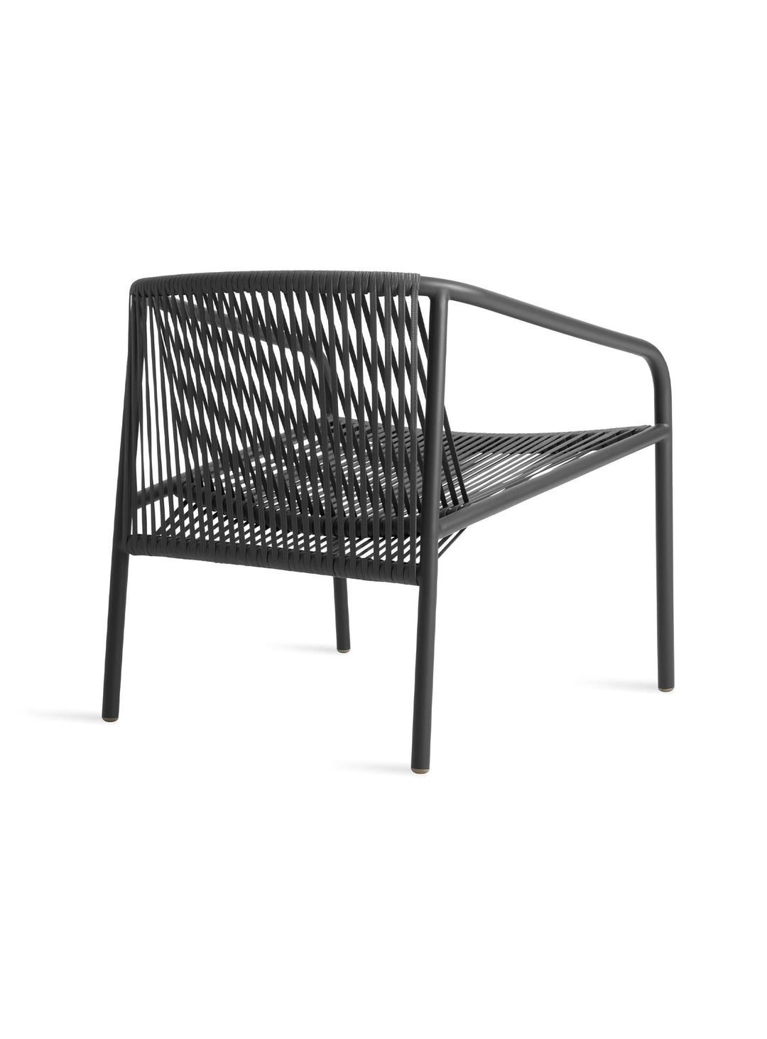 Chaise Lookout Blu Dot : chaise extérieur design, acier et corde élégants. carbon