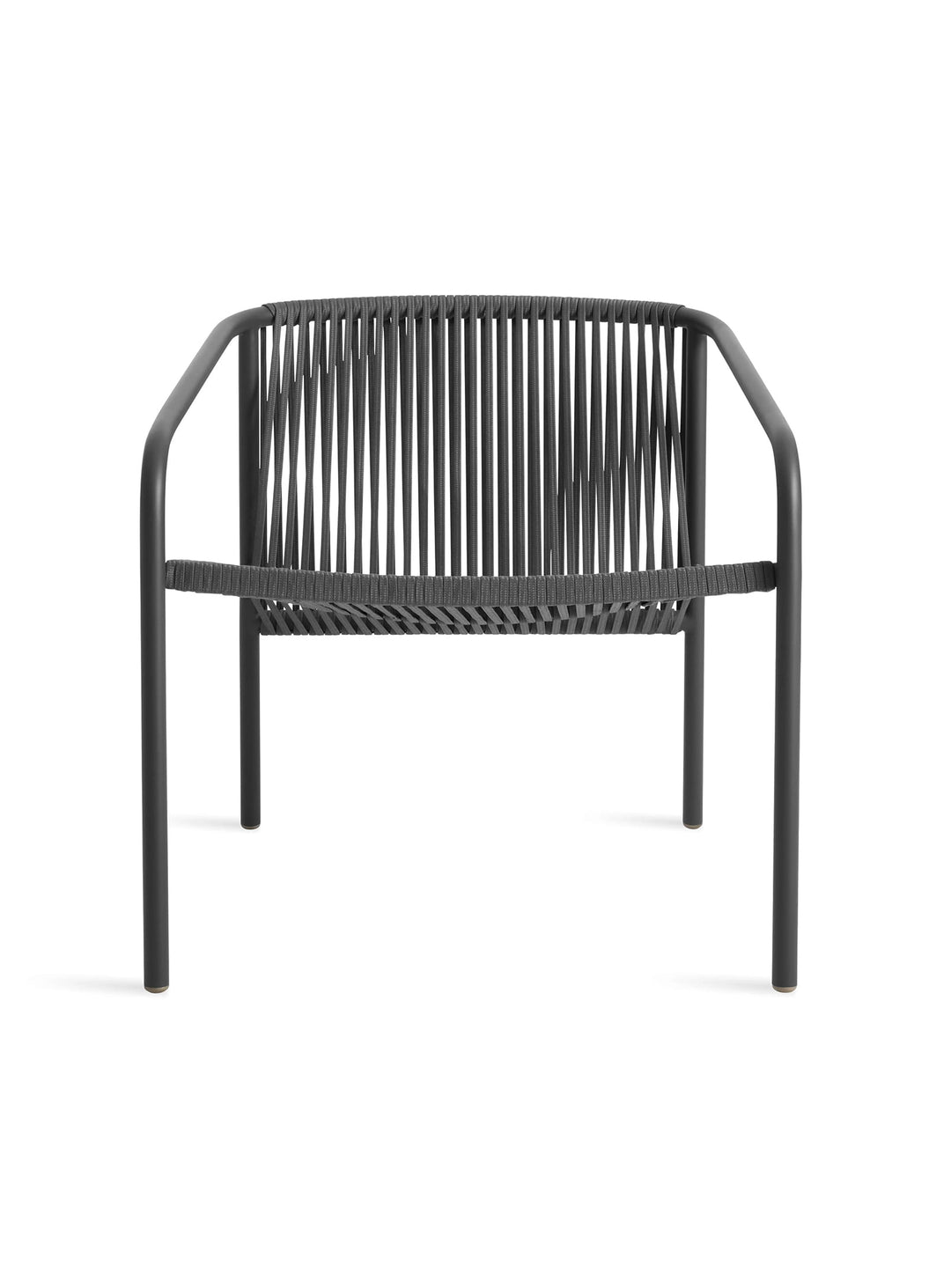 Chaise Lookout Blu Dot : chaise extérieur design, acier et corde élégants. carbon