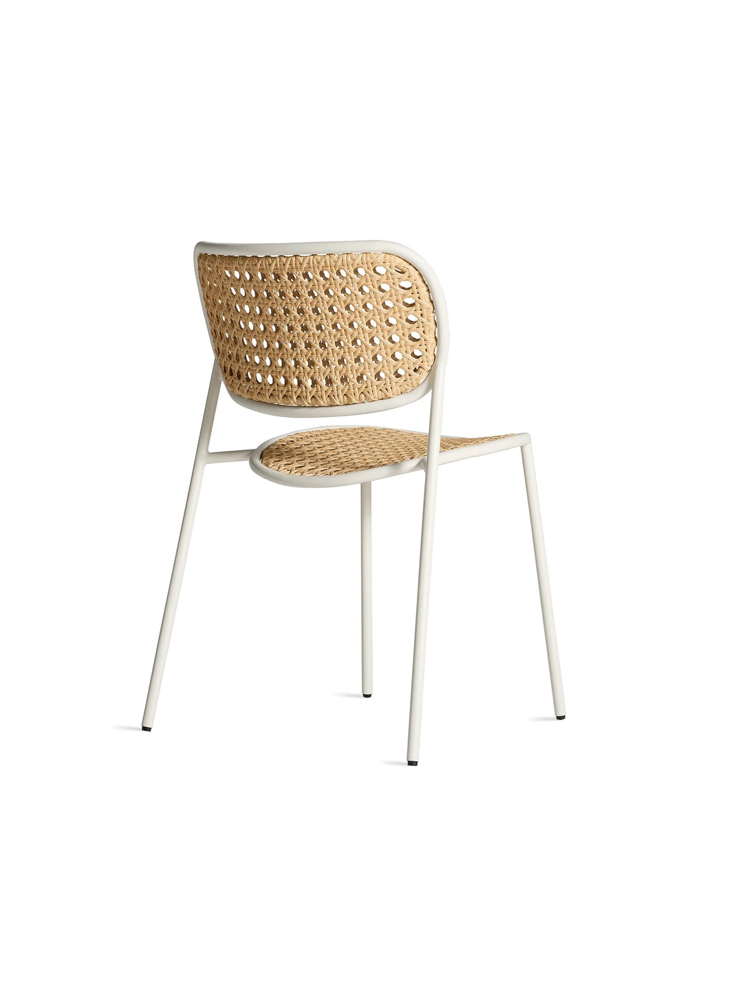 Chaise Made You Look Blu Dot, chaise empilable design pour terrasse ou jardin. blanc