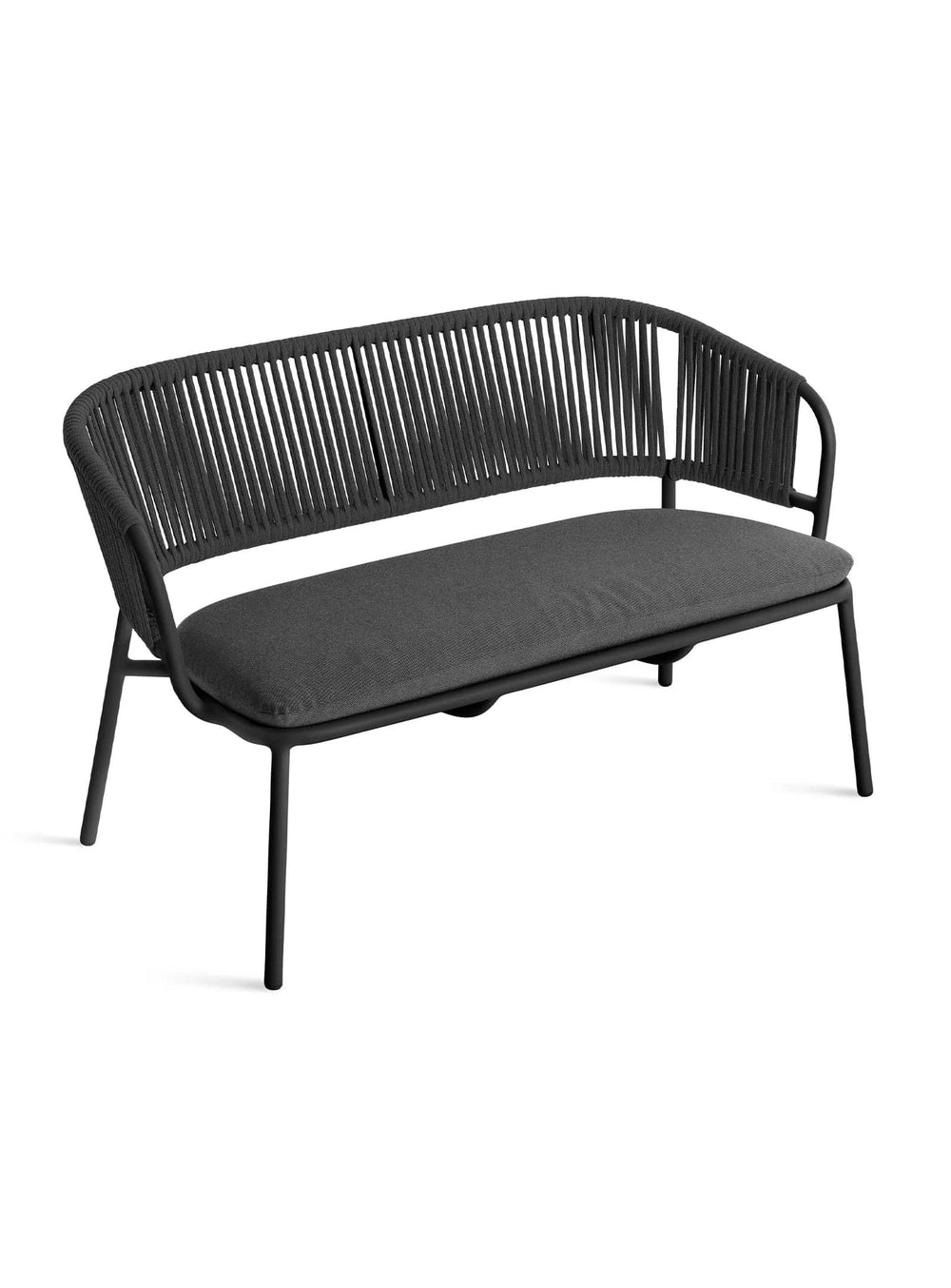 Sofa Mate Blu Dot, assise outdoor deux places au style contemporain élégant. toohey charcoal