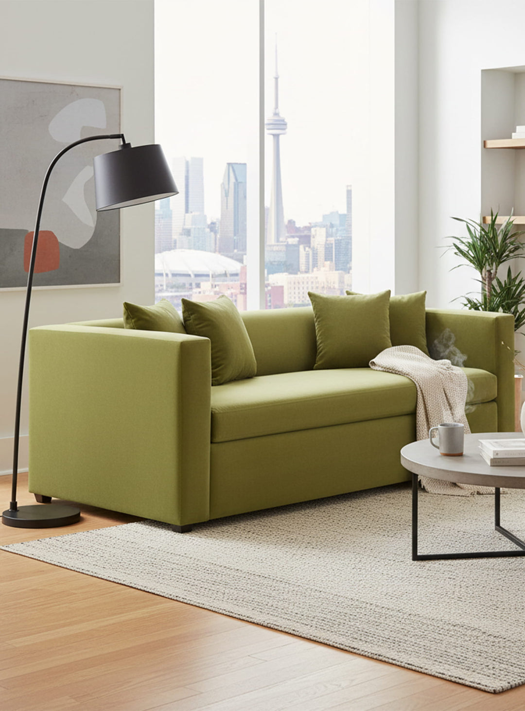 Mono Blu Dot : canapé-lit queen size au design minimaliste.