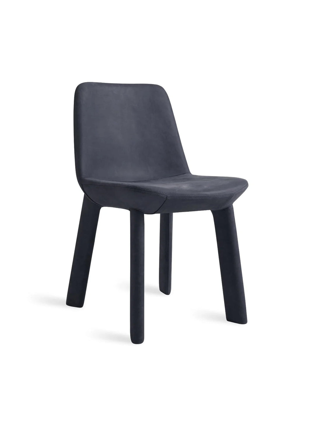 Chaise Blu Dot Neat : une chaise contemporaine aux lignes douces et accueillantes. ink leather