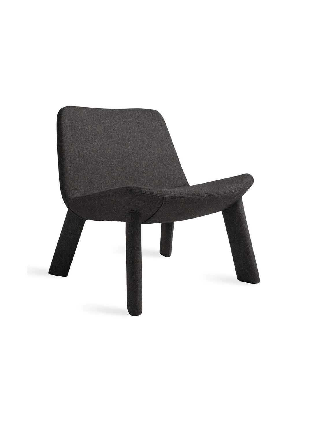 Chaise lounge design Neat de Blu Dot, style minimal et moelleux. charbon