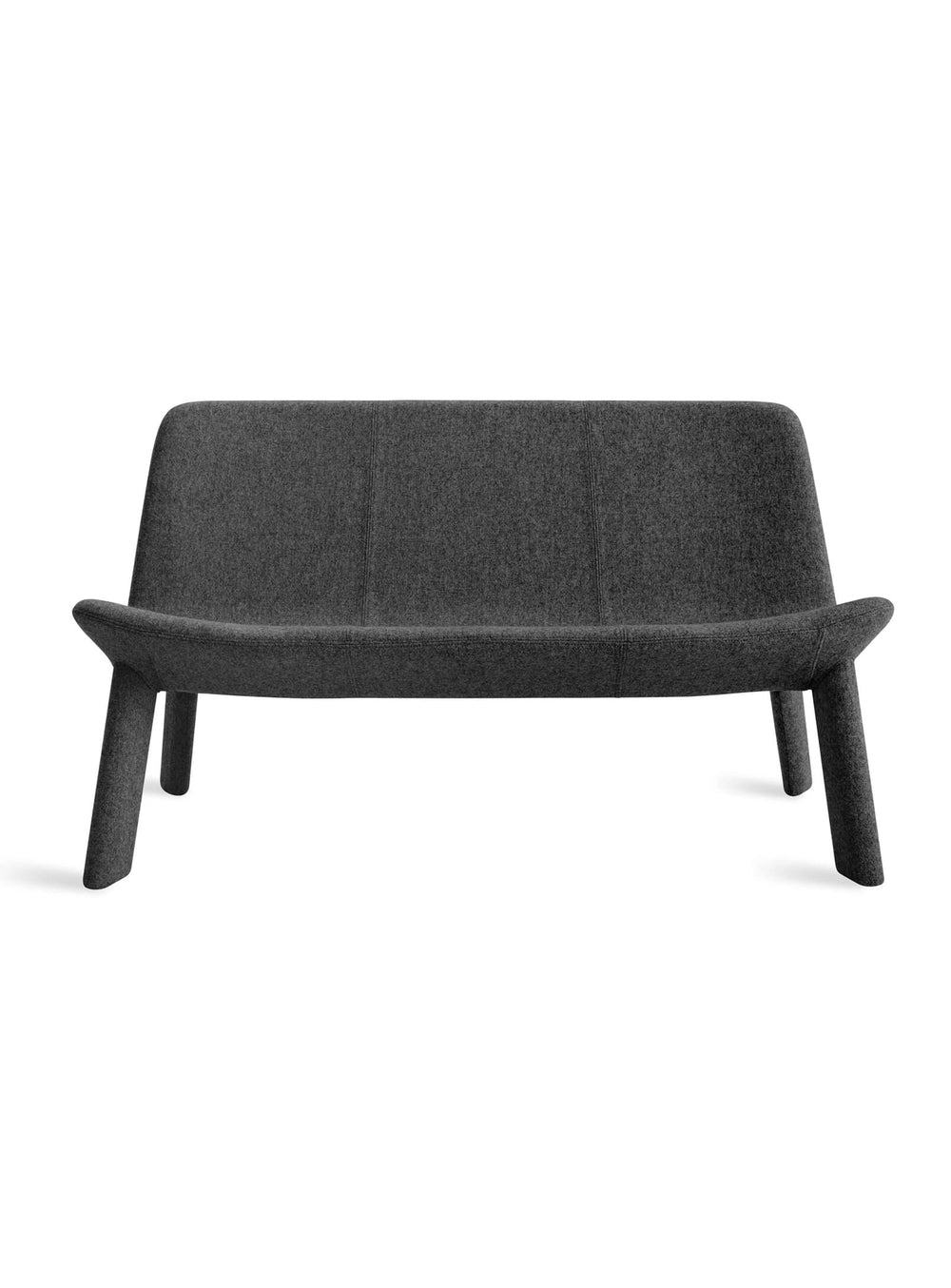 Sofa 2 places Neat Blu Dot : canapé moderne, lignes organiques et confort. charbon