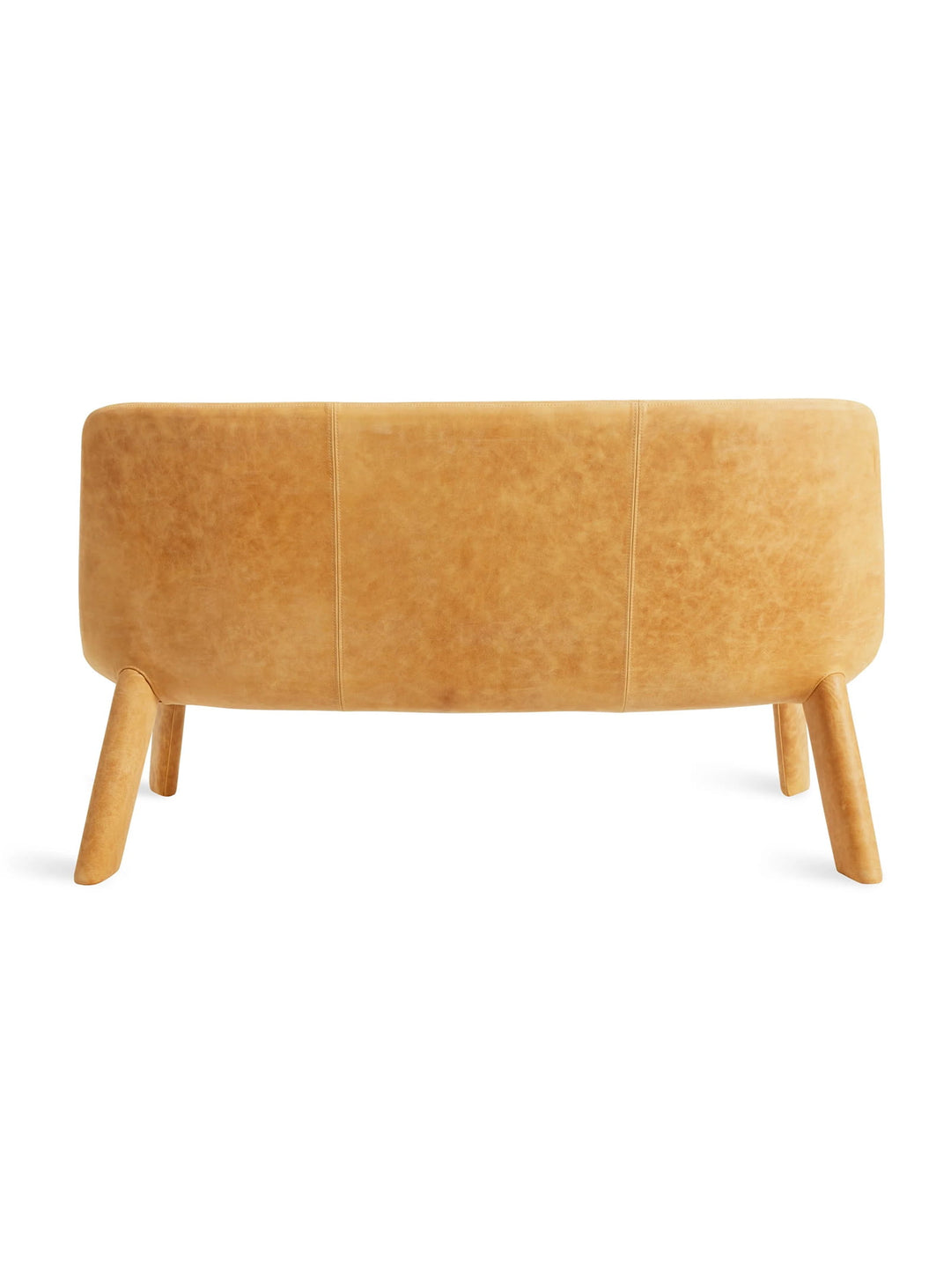 Sofa 2 places Neat Blu Dot : canapé contemporain, parfait pour salon design. camel leather