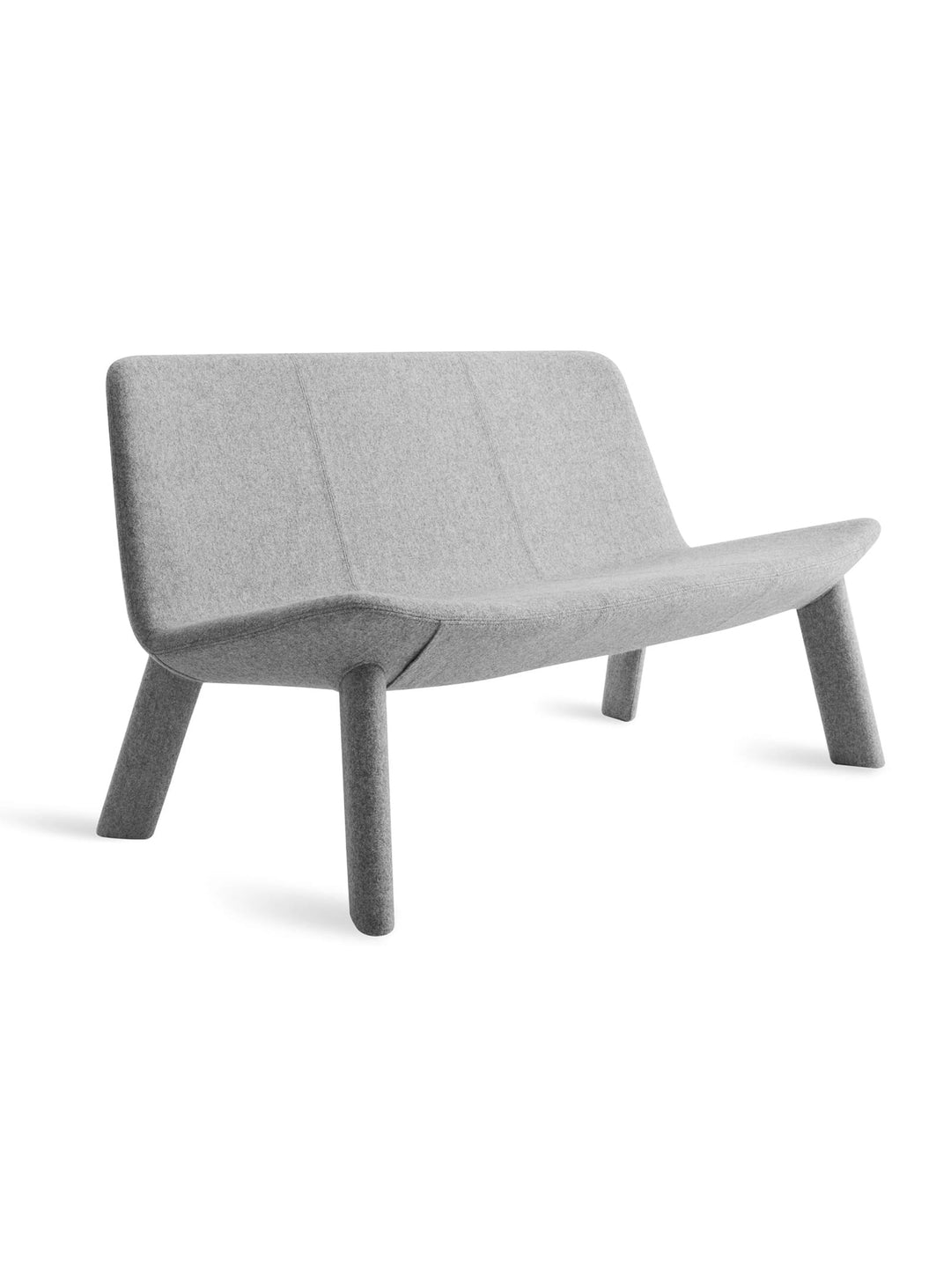 Sofa 2 places Neat Blu Dot : canapé moderne, tissu et look unique. gris clair