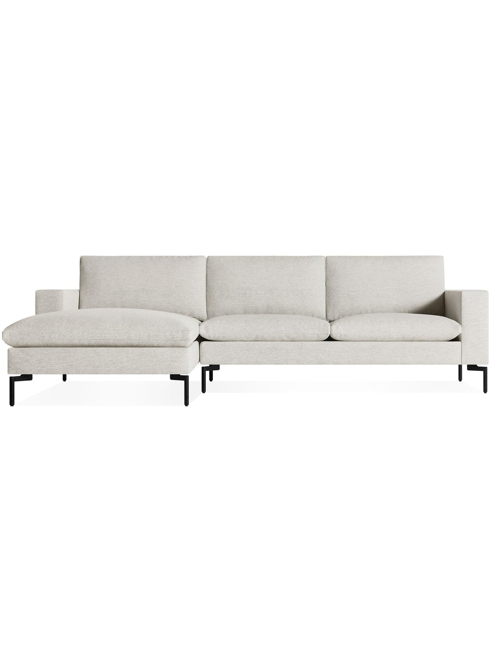Le sofa sectionnel Blu Dot New Standard combine élégance moderne et confort généreux. maharam mode clavicle