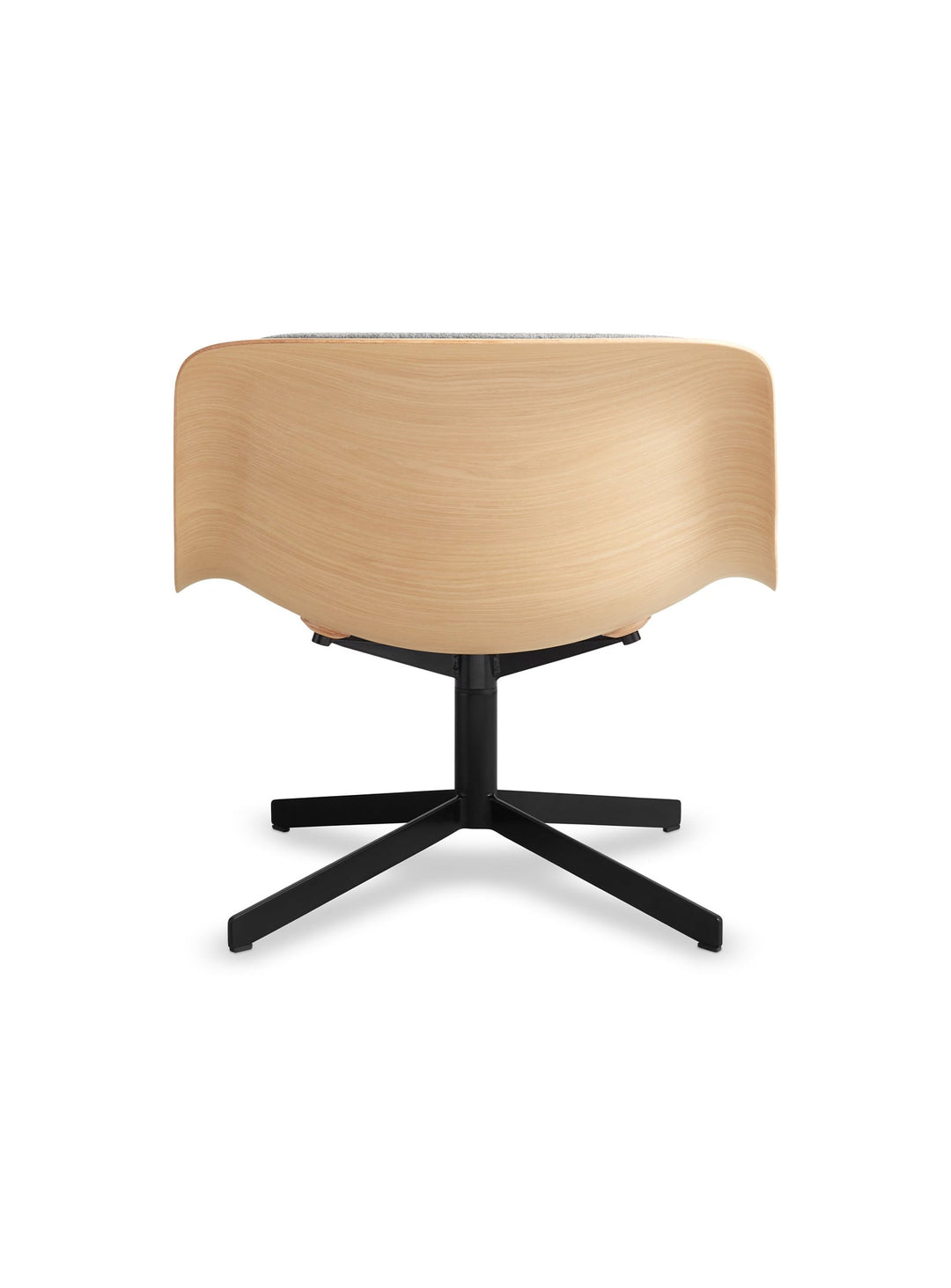 Chaise lounge Nonesuch de Blu Dot : confort certifié BIFMA et style raffiné. Chêne et gris clair.