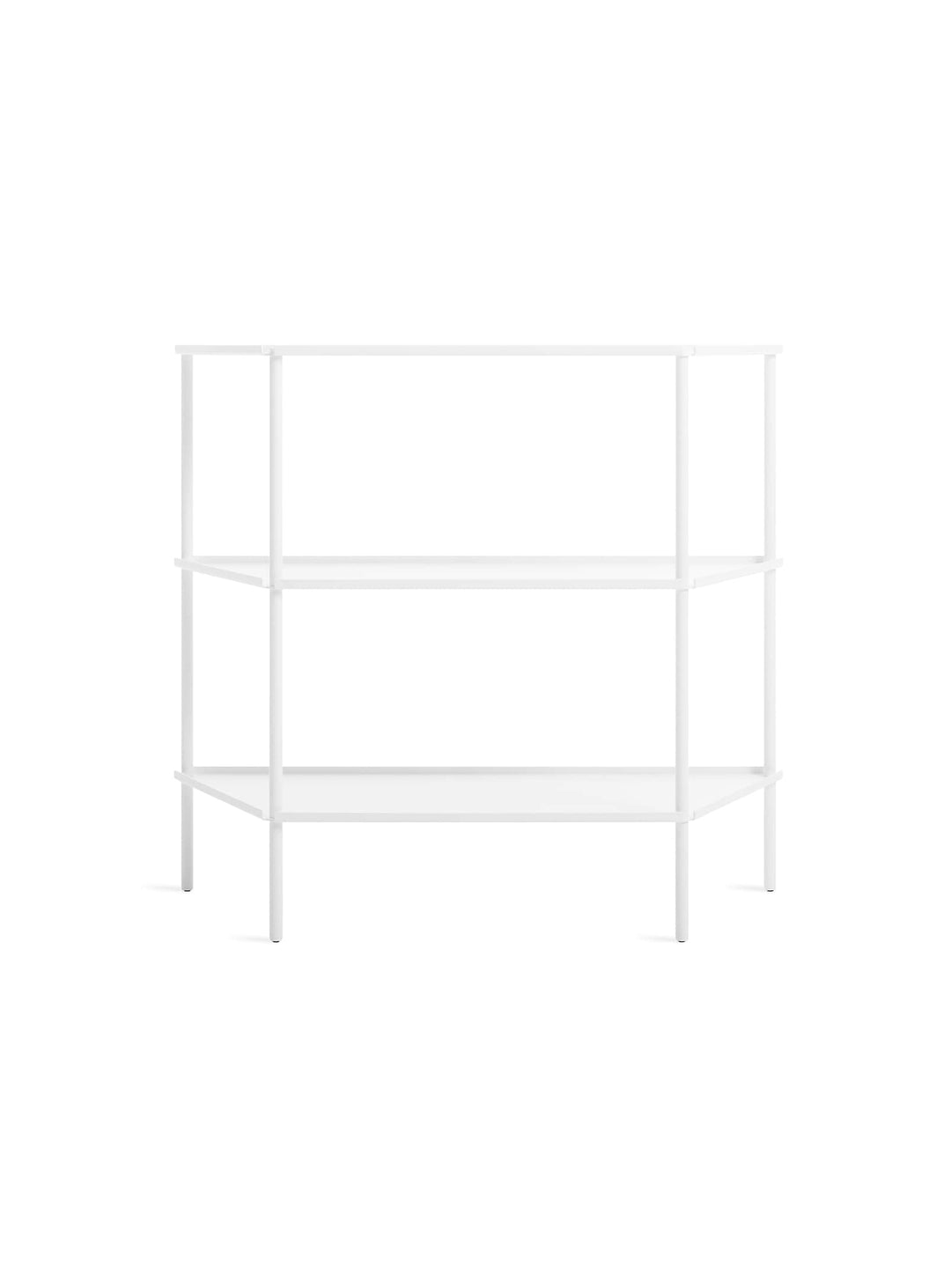 Blu Dot Not for Nothing, bibliothèque en aluminium au style moderne. blanc