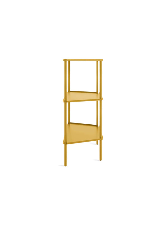 Not for Nothing, bibliothèque en aluminium signée Blu Dot. moutarde