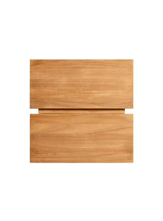 Table d’appoint NowThen de Blu Dot design contemporain en teck FSC.