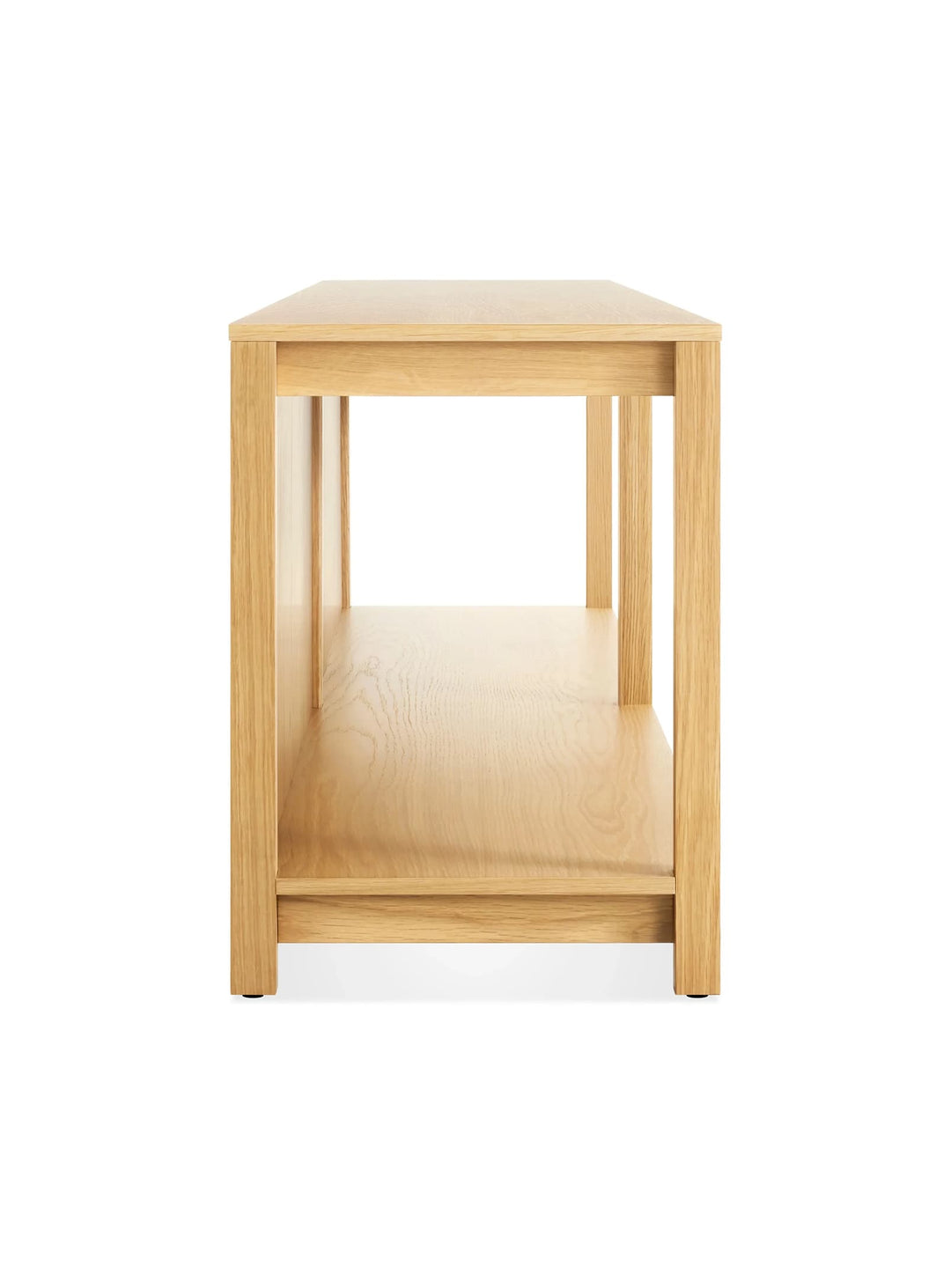 Banc Open Plan Blu Dot : banc design, rangement intégré et style chic. chêne blanc