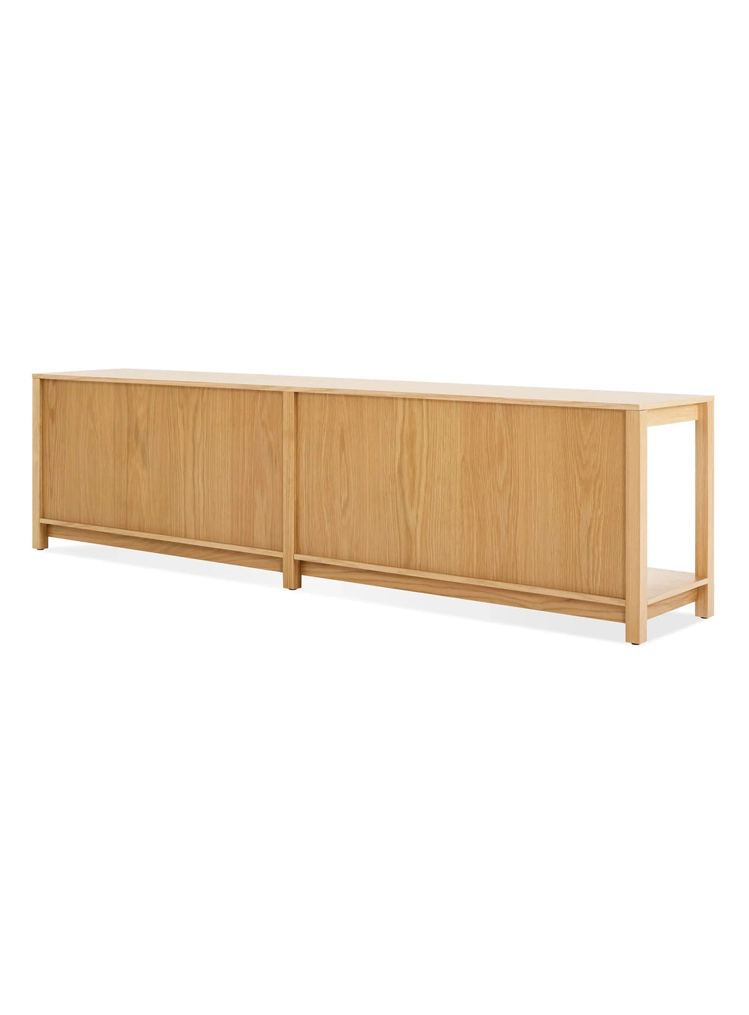 Banc Open Plan Blu Dot : banc design, idéal pour console ou meuble TV. chêne blanc