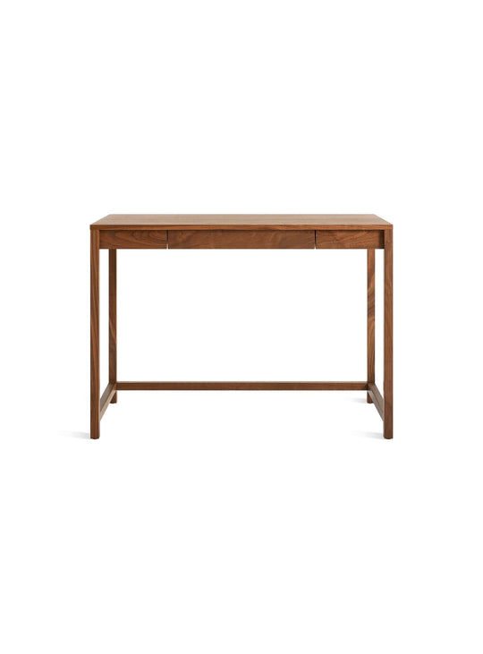 Blu Dot Open Plan : bureau raffiné avec rangement discret pour travailler sereinement. Noyer, petit.