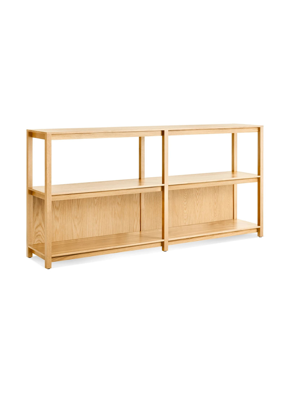 Bibliothèque Blu Dot Open Plan : un grand rangement ouvert en bois au design intemporel. chene blanc