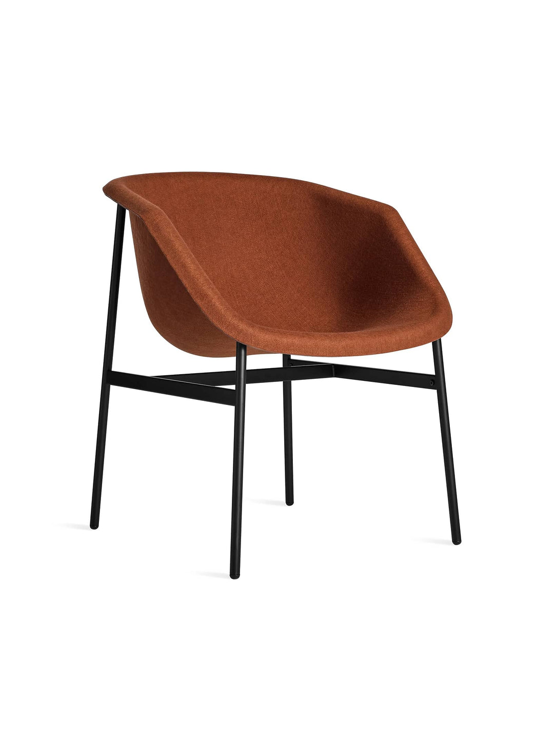 Chaise Past Life Blu Dot, design élégant avec base fine en acier thermolaqué. cuivre
