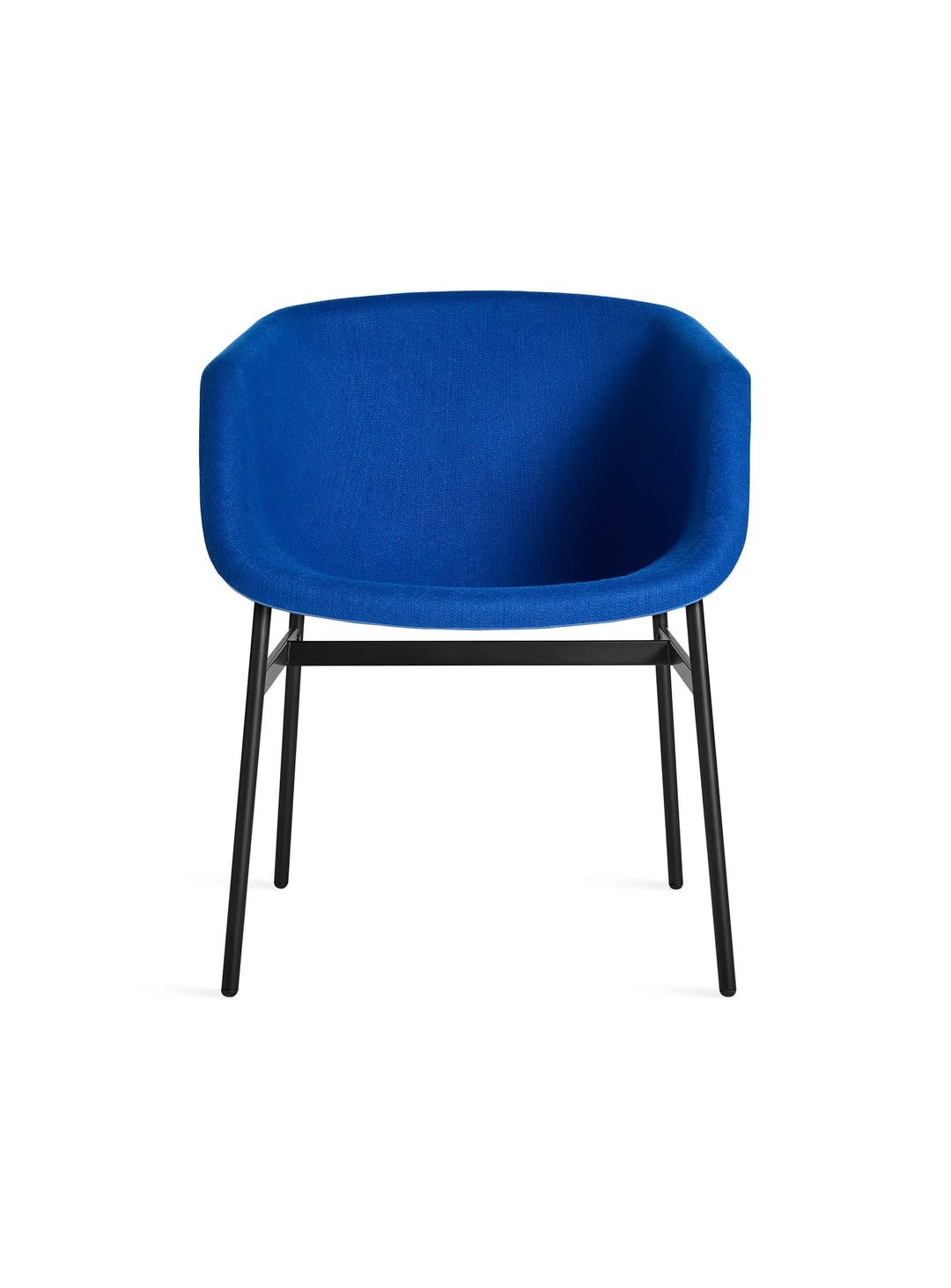 Chaise Past Life Blu Dot, assise moderne et confortable aux lignes organiques. bleu cobalt