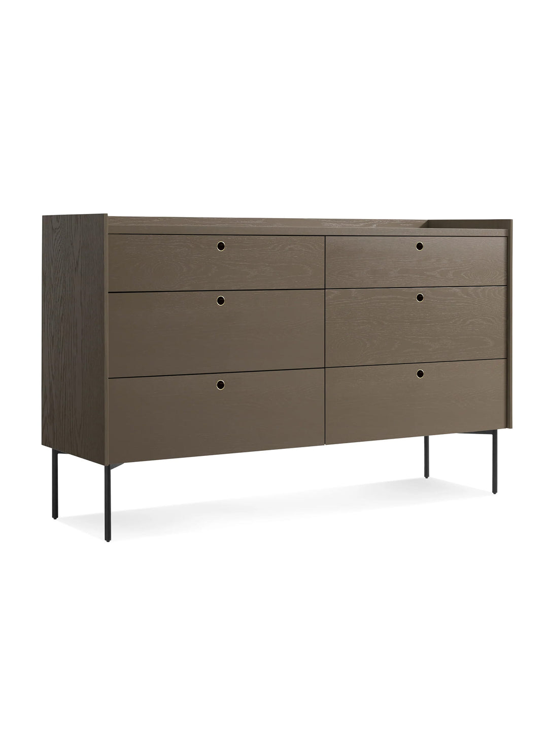 Avec la commode 6 tiroirs Peek Blu Dot, le rangement devient un élément décoratif. vert olive