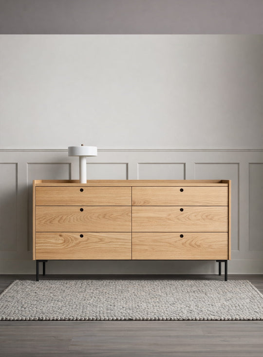 Peek: 6-drawer wooden dresser Peek: 6-drawer wooden dresser