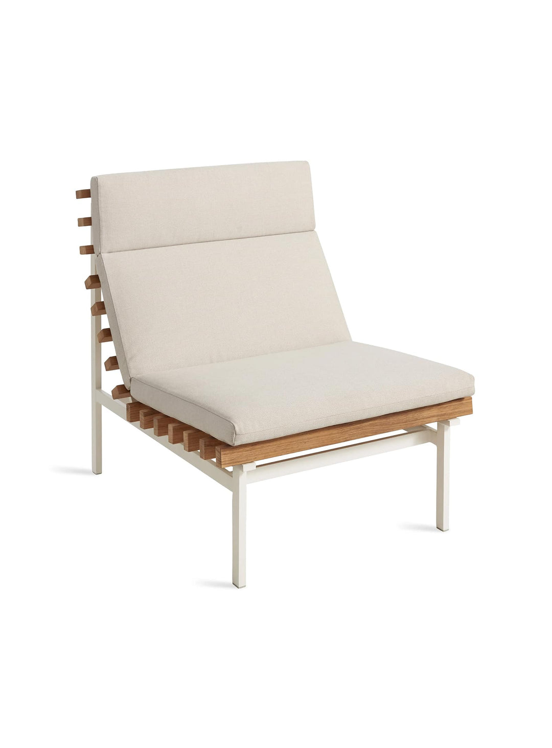 Chaise lounge Perch de Blu Dot mobilier extérieur chic et durable. Sunbrella linen