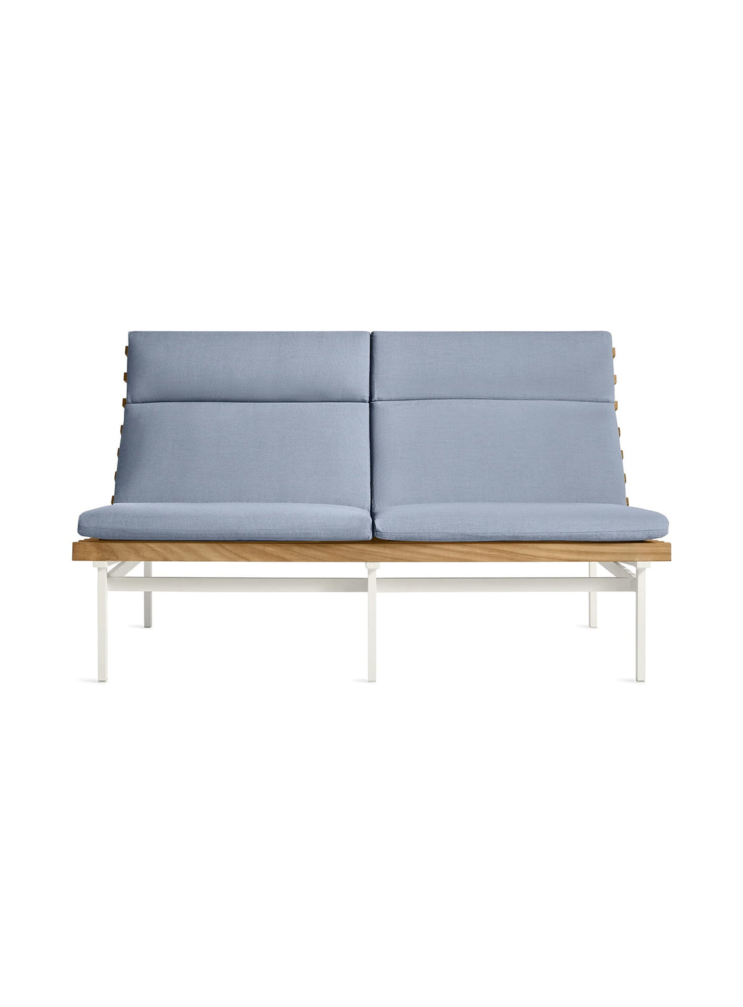 Sofa d’extérieur Perch 2 places de Blu Dot confort extérieur premium. sunbrella haze