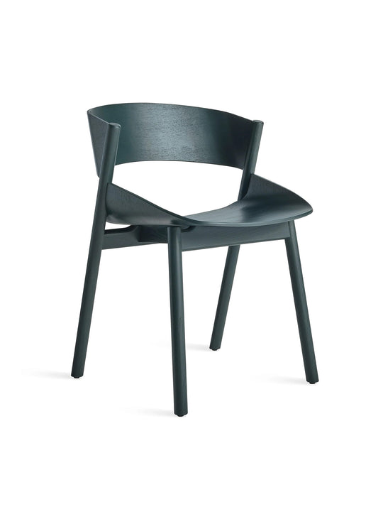 Chaise Blu Dot Port : une assise confortable en noyer, chêne ou frêne peint. vert marine