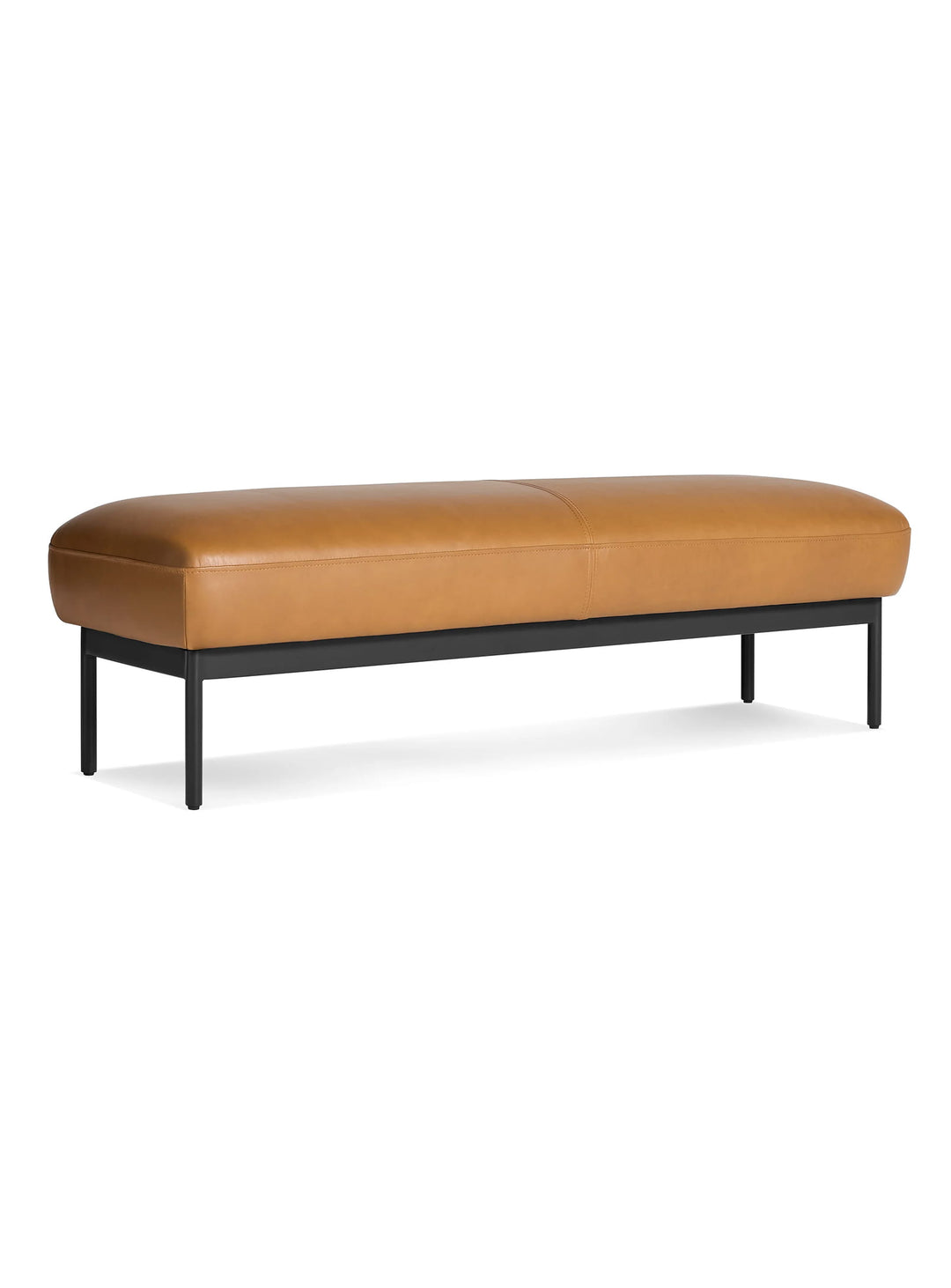  Banc Puff Puff Blu Dot : banc design, structure bois et finition acier. canyon leather